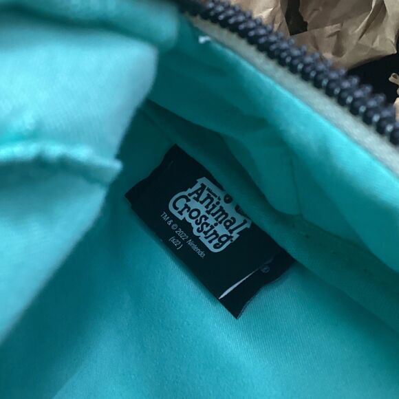 Bioworld Animal Crossing Tom Nook Mini Backpack White/Brown/Green Leaf All-Over - Picture 12 of 13